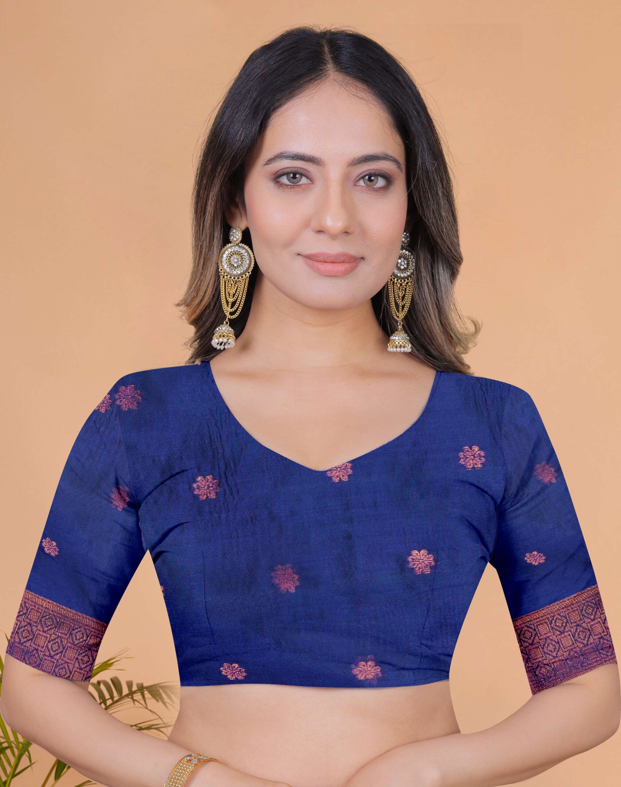 Peacock Aura Banarasi Silk Saree ? Teal Green & Royal Purple with Zari Pallu - Image 4